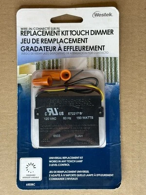 Westek 6503HBLC Universal Replacement 3 Level Touch Dimmer Kit, 120VAC 60Hz 300W - Image 1 of 4