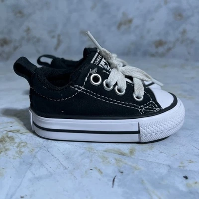 Converse All Star Chuck Taylor Toddler Youth Size 2 Shoes Black Low Top Sneakers - Image 1 of 4