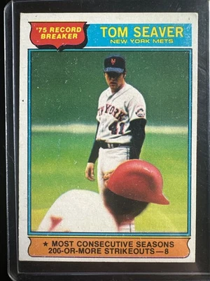 1976 年 Topps - '75 唱片破坏者 Tom Seaver #5 纽约大都会队 — 第 1/2 张图片