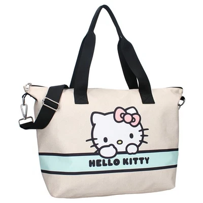 HELLO KITTY Borsa SHOPPER 48x32x14cm Take Me To The Party SHOPPING BAG Beige - Immagine 1 di 4