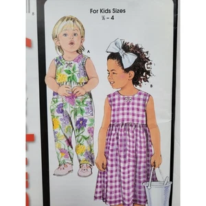 Simplicity 7144 einfaches Schnittmuster für Kleinkind Strampler und Kleid, Größe 6 Monate bis 4 - Bild 1 von 6