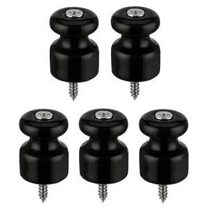 5er PACK I Porzellan Retro Insulator I Kabelhalter I Kabelführung I schwarz - Bild 1 von 12