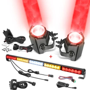 para Maverick X3 3 pulgadas láser LED vainas látigo sin látigo + 30" barra de luz LED de persecución trasera - Imagen 1 de 23