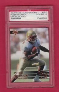 2000 Collectors Edge EG Peter Warrick Uncirculated #107 Graded PSA 10 RC 1/5000 - Picture 1 of 2