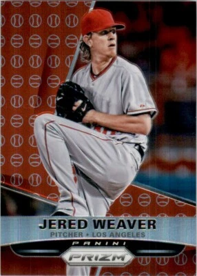 Jered Weaver 2015 Panini Prizm pelotas de béisbol rojo #83 paralelo Los Angeles Angels SP Foto 1 de 2