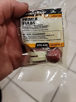Paquete de 2 bombillas de imprimación Briggs & Stratton 279-640 Power Care 490-239-H002 nuevas Foto 1 de 4