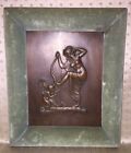 Antique Victorian Classical Themed Patinated Relief Art Deco Style Plaque