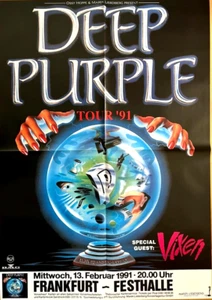 DEEP PURPLE  1991 FRANKFURT - orig. Concert Poster - Konzert Plakat  - A0 F/N - Picture 1 of 1