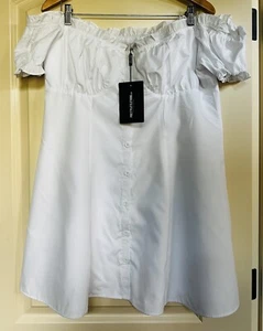 New White Blouse,sz 18,Cottagecore, Country,Soft Girl,Festival ,Feminine,Peasant - Picture 1 of 8
