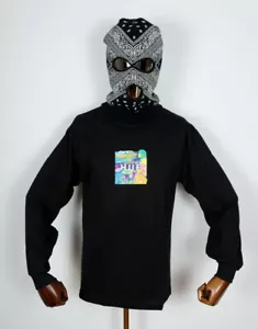Huf Worldwide Skateboard Longsleeve Tee T-Shirt L/S Comics Box Logo Black in M - Bild 1 von 1