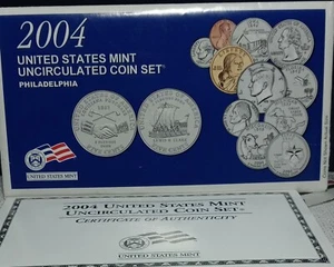 2004 P and D United States Mint Uncirculated Coin Sets - Bild 1 von 11