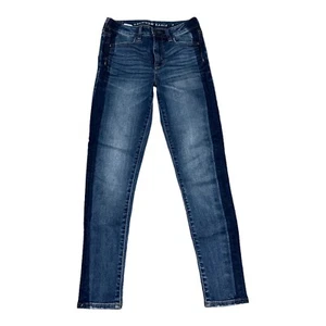 American Eagle Super Stretch Super Hi Rise Jegging Women Sz 2 (26x27) Blue Jeans - Picture 1 of 13