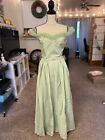 vintage Light Green lorrie deb gown 50s small