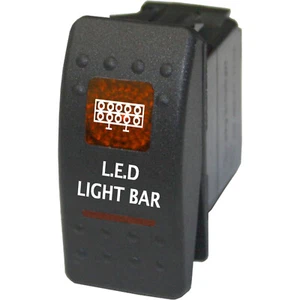 BARRA DE LUZ LED 507O Interruptor basculante 12V ON/OFF naranja/ámbar marino impermeable - Imagen 1 de 1