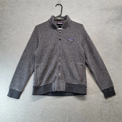 Patagonia Women Sweatshirt Small Gray Woolyester Logo Full Zip Pockets - Image 1 of 4