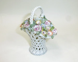 Seltenes Blumenkörbchen Rosenthal um 1919-1935 Korb Blumen - Bild 1 von 10