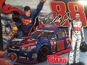 Dale Earnhardt Jr 8x10 signed autographed Rare Heroes Superman Card - Bild 1 von 1