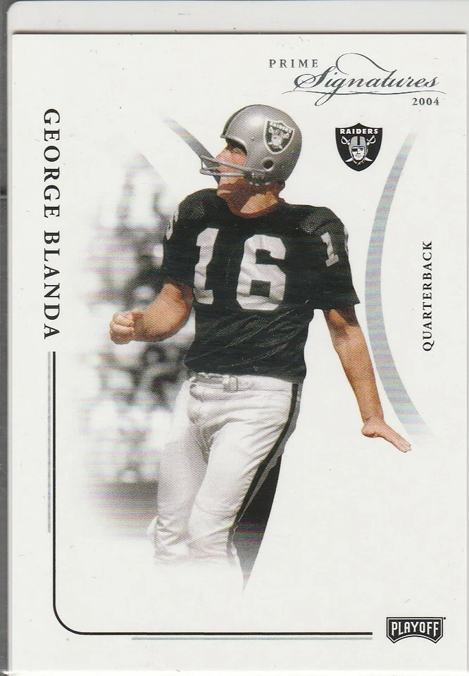 George Blanda Raiders 2004 Prime Signatures 204/999  - Image 1 of 1