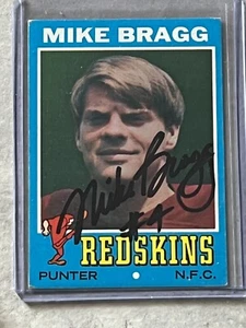 1971 Topps Mike Bragg On Card Auto #143 Washington Redskins - Picture 1 of 2