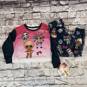 LOL Surprise Girls Soft Two Piece Long Sleeve Top Pajama Pants Sleep Wear Size 6 - Picture 1 of 5