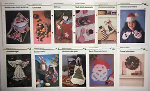 11 Marshall Cavendish HOLIDAYS and CHRISTMAS Crochet Patterns Vintage 1980s - Picture 1 of 5