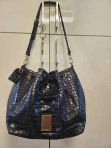 Couron black leather shoulder hobo bag - Picture 1 of 7