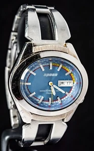 Reloj de cuarzo Pulsar Spoon deportivo ovalado para hombre-- Funciona, caja de 40 x 42 mm - Imagen 1 de 8