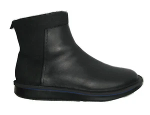 Camper Formiga Black Leather Ankle Booties Boots Wms EU Sz 39 USA 8.5 Side Zip - Picture 1 of 16