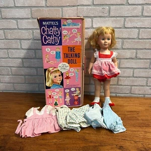 1959 Mattel Inc Original Chatty Cathy Doll Blue Eyes Blonde In Box - Picture 1 of 19