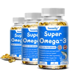 Super Omega-3 Fischöl 5500mg enthält DHA und EPA, Gehirn- und Herzgesundheit - Bild 1 von 11