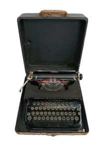 Vintage 1930’s Corona Standard Flat-Top Portable Typewriter Black - Picture 1 of 13