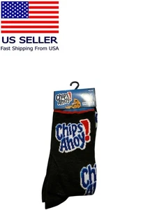 Crazy Socks Men Chip Ahoy Crew Novelity Socks Shoe Size 6-12 - Picture 1 of 2