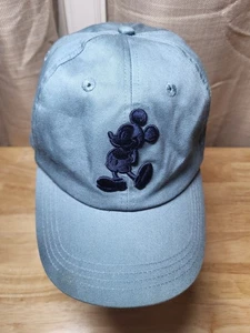 Disney Parks Mickey Mouse Baseball Cap Mens Light Blue Adjustable Strapback Hat - Picture 1 of 7