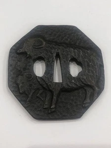 Spada giapponese Tsuba guardia katana ornamenti antico samurai edo dal Giappone #352 - Foto 1 di 10