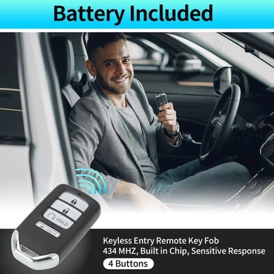 Llavero remoto de entrada sin llave KR5T41 434Mhz para Honda Ridgeline 17-24 4 botones Foto 1 de 4