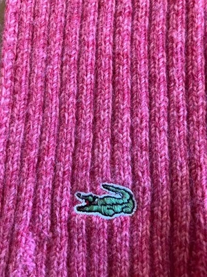 Bufanda italiana LACOSTE rosa/melocotón lana/angora 8x32 Foto 1 de 4