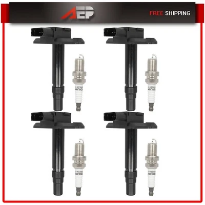 4*Ignition Coils & 4*Spark Plugs For Volkswagen Jetta Passat 1.8L 2000-2001 - Image 1 of 4