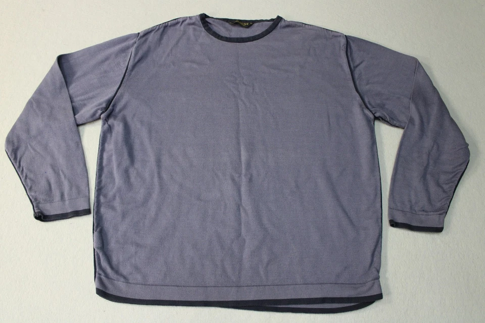 Suéter Dalmine Para Hombre XL Azul Cuello Redondo Manga Larga Hecho en Italia Esencial 54 Foto 1 de 4