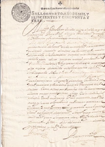 Spain 1653 (Felipe IV) document stamped paper Fuente el Olmo (Segovia) (178) - Picture 1 of 2