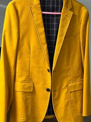 Chaqueta de pana Burberry Black Label para hombre algodón mostaza a medida #EK BCA Foto 1 de 4