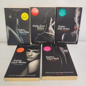 VINA JACKSON Eighty Days Yellow Red Amber Blue & White 5 Book Set Complete UK - Picture 1 of 13