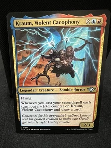Custom Budget Commander Deck Feat. Kraum, Violent Cacophony (Blue Red) - Picture 1 of 7