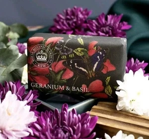 Kew Gardens Royal Botanic Geranium & Basil Luxury Soap. Shea Butter - Picture 1 of 2