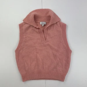 & Other Stories Jumper Small Pink Womens Sleeveless Knit Collar Mohair Wool - Picture 1 of 10