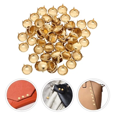  100 pezzi rivetti a cupola rotondi in metallo dorato, 12 mm - borchie in ottone - Immagine 1 di 4