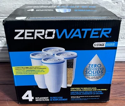 ZeroWater 5-Stage Replacement Filters 4-Pack NSF Certified Reduces Lead & PFOA - Image 1 of 4
