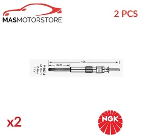 ENGINE GLOW PLUGS NGK 2691 2PCS P NEW OE REPLACEMENT - Picture 1 of 5