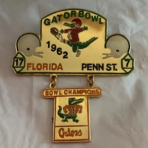 Prendedor conmemorativo Florida Gators vs. Penn State 1962 Gator Bowl - Imagen 1 de 4