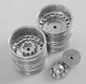 HRP Rc4Wd Chaos Semi Truck Rear Wheels With Spiked Caps - Picture 1 of 2