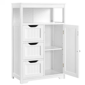 Badezimmerschrank Unterschrank Badschrank Küchenschrank mit 3 Schubladen Weiß - Bild 1 von 12